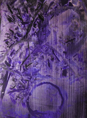 Tafelbild 4074; 25 x 18 x 0,6 cm, Schichtholzplatte di Volker W. Hamann, Pittura in vendita su Singulart