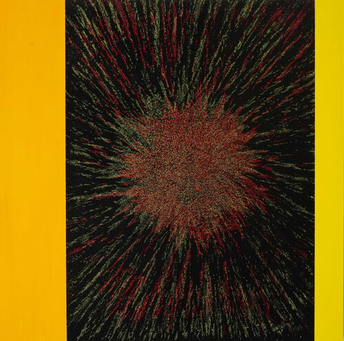 Tafelbild 4120; 27,5 x 27,5 x 1,2 cm, Schichtholzplatte Volker W. Hamann