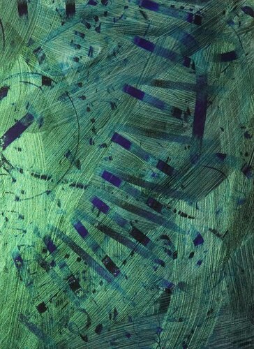 Honograph Tafelbild 4398; 25 x 18 x 0,8 cm, Schichtholzplatte van Volker W. Hamann, Schilderij te koop op Singulart