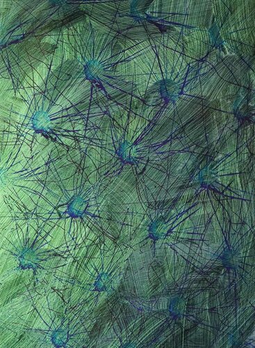 Honograph Tafelbild 4462; 25 x 18 x 0,8 cm, Schichtholzplatte di Volker W. Hamann, Pittura in vendita su Singulart