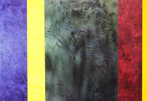 Honograph Tafelbild 4512; 18 x 36 x 1,6 cm, Schichtholzplatte Volker W. Hamann