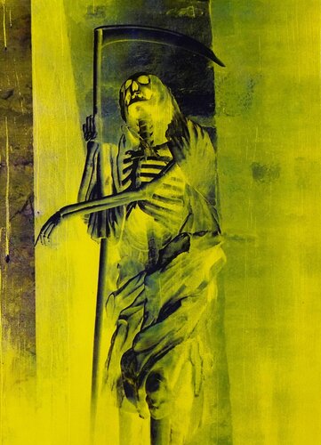 Tafelbild 4256; 25 x 18 x 1 cm, MDF-Platte by Volker W. Hamann, 油畫 for Sale on Singulart