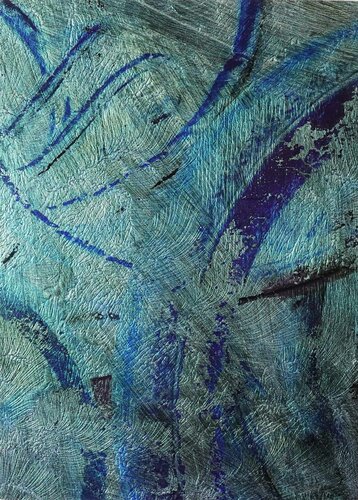Honograph Tafelbild 4724; 25 x 18 x 0,8 cm, Schichtholzplatte de Volker W. Hamann, Pintura a la venta en Singulart