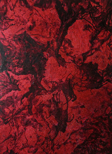 Honograph Tafelbild APHRODITE´S MIST 5604; 25 x 18 x 0,8 cm, Schichtholzplatte, Pigmente, Acryl van Volker W. Hamann, Schilderij te koop op Singulart