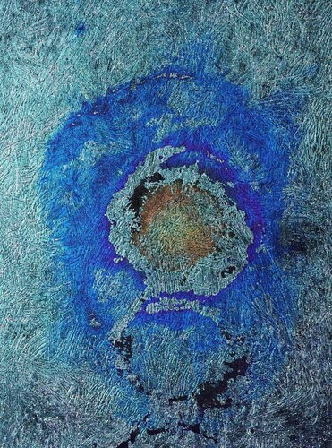 Honograph Tafelbild´ 4915; 25 x 18 x 0,8 cm, Schichtholzplatte, Pigmente, Acryl van Volker W. Hamann, Schilderij te koop op Singulart