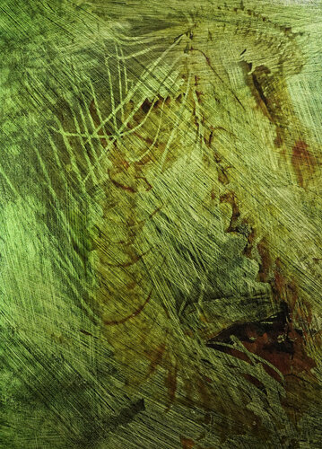 Honograph Tafelbild´ 6005/658/S; 25 x 18 x 0,8 cm, Schichtholzplatte, Pigmente, Acryl van Volker W. Hamann, Schilderij te koop op Singulart