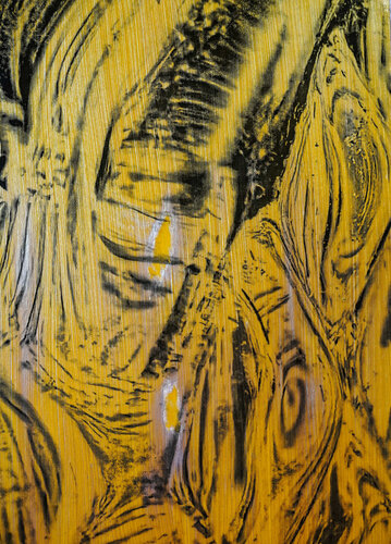 Honograph Tafelbild 6144; 25 x 18 x 0,8 cm, Schichtholzplatte, Pigmente, Acryl by Volker W. Hamann, Painting for Sale on Singulart