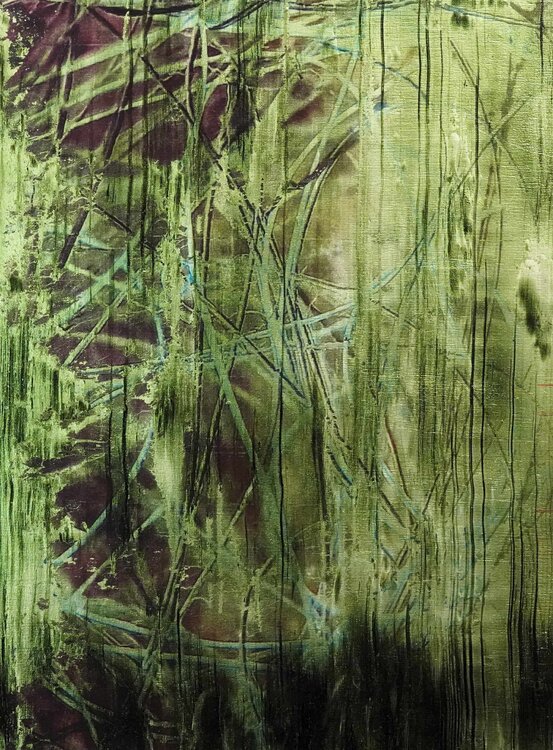 HONOGRAPH-TAFELBILD 3683; Mischtechnik auf Schichtholzplatte Volker W. Hamann