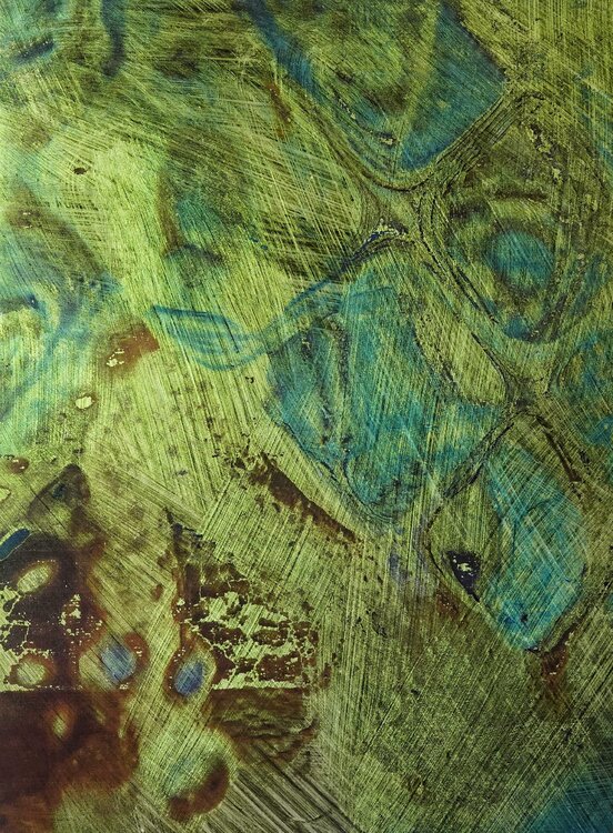Honograph Tafelbild 5729/658/S; 25 x 18 x 0,6 cm, Schichtholzplatte, Pigmente, Acryl Volker W. Hamann