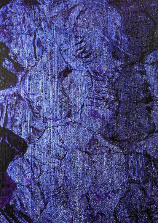 Honograph Tafelbild´ 5915/812/064/S; 25 x 18 x 0,8 cm, Schichtholzplatte, Pigmente, Acryl Volker W. Hamann