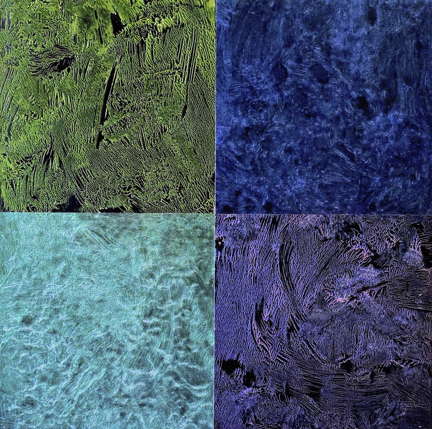 Tafelbild 5951; 40 x 40 x 1,2 cm, Schichtholzplatte Volker W. Hamann Originalgemälde zu verkaufen