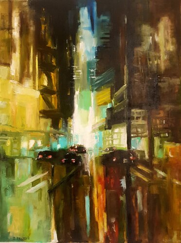 San Francisco's Nightscape von Diyana Belova, Malerei kaufen auf Singulart