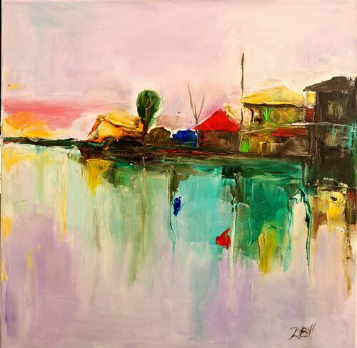 Fishing village von Diyana Belova, Malerei kaufen auf Singulart
