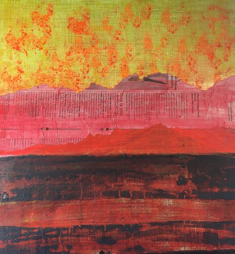 MONTAGNE CIEL FLEURI von marie anne Baron, Malerei kaufen auf Singulart