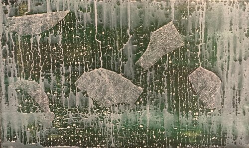 GREEN RAIN von marie anne Baron, Malerei kaufen auf Singulart