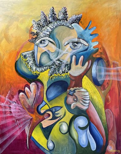 The Queen Waves with Her Hand par Eric & Mitja Zilverberg, Peinture en vente sur Singulart