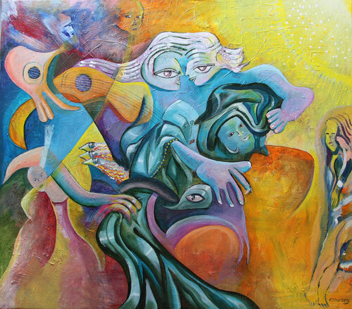 It's always a party together par Eric & Mitja Zilverberg, Peinture en vente sur Singulart