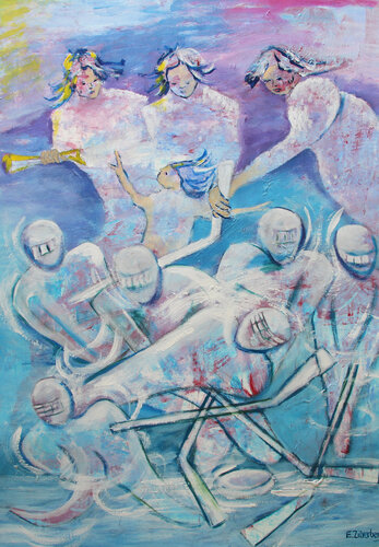 Ice hockey, the power in sports by Eric & Mitja Zilverberg, 油畫 for Sale on Singulart