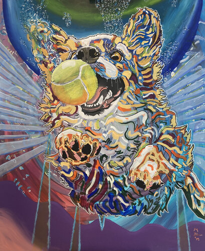 I like my ball par Eric & Mitja Zilverberg, Peinture en vente sur Singulart