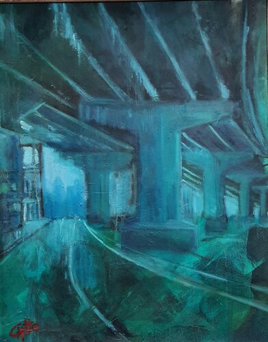 Archeologia industriale par Monica Catto, Peinture en vente sur Singulart