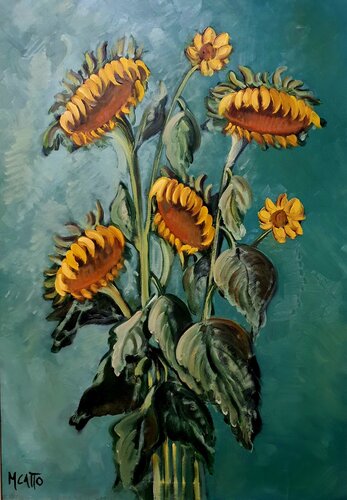 I girasoli van Monica Catto, Schilderij te koop op Singulart