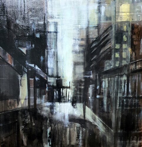 Cityscape by Monica Catto, 絵画 for Sale on Singulart