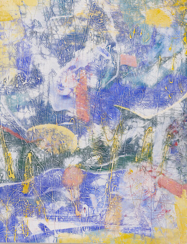 Mond im Blau van Christa Otte-Kreisel, Schilderij te koop op Singulart