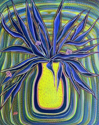 Yellow vase di Olga 'ROArtUS' Rokhmanyuk, Pittura in vendita su Singulart