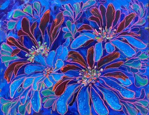 Bromeliads di Olga 'ROArtUS' Rokhmanyuk, Pittura in vendita su Singulart
