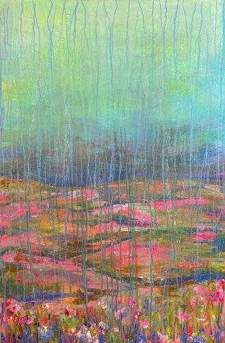 Summer rain van Olga 'ROArtUS' Rokhmanyuk, Schilderij te koop op Singulart