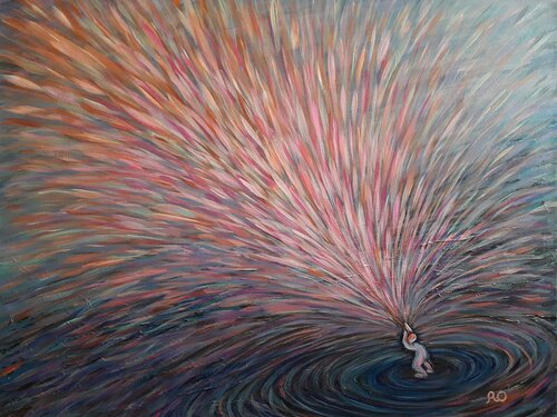 Happiness di Olga 'ROArtUS' Rokhmanyuk, Pittura in vendita su Singulart