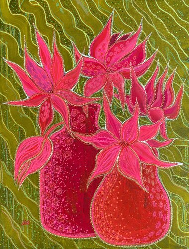 Life-affirming Flowers von Olga 'ROArtUS' Rokhmanyuk, Malerei kaufen auf Singulart