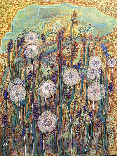 Dandelions van Olga 'ROArtUS' Rokhmanyuk, Schilderij te koop op Singulart