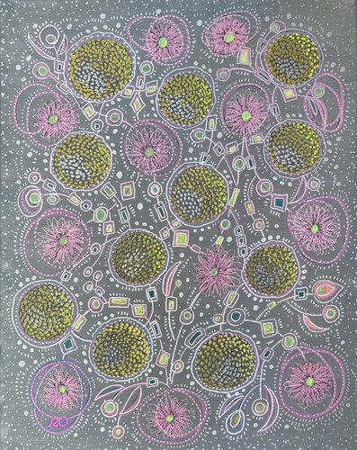 Flower City by Olga 'ROArtUS' Rokhmanyuk, Painting for Sale on Singulart