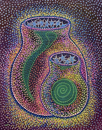 Rainbow vases di Olga 'ROArtUS' Rokhmanyuk, Pittura in vendita su Singulart