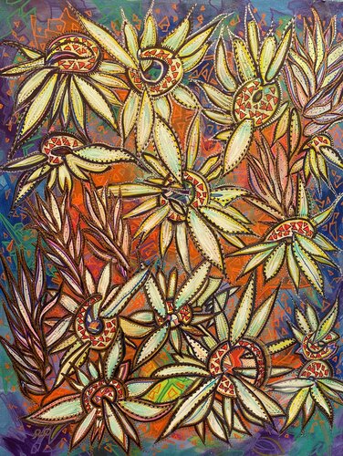 Wrong flowers van Olga 'ROArtUS' Rokhmanyuk, Schilderij te koop op Singulart