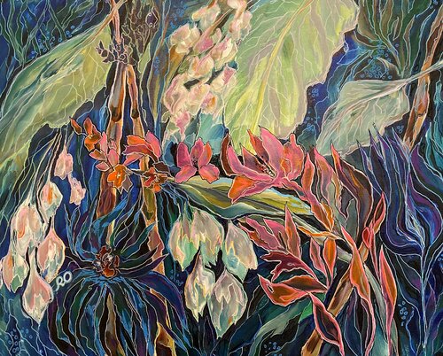 Tropics di Olga 'ROArtUS' Rokhmanyuk, Pittura in vendita su Singulart