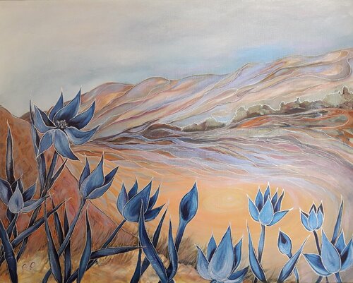 Blue flowers Olga 'ROArtUS' Rokhmanyuk