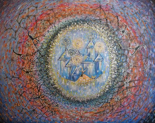 Story of one life di Olga 'ROArtUS' Rokhmanyuk, Pittura in vendita su Singulart