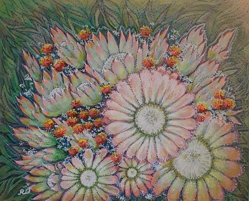 Positive Flowers di Olga 'ROArtUS' Rokhmanyuk, Pittura in vendita su Singulart
