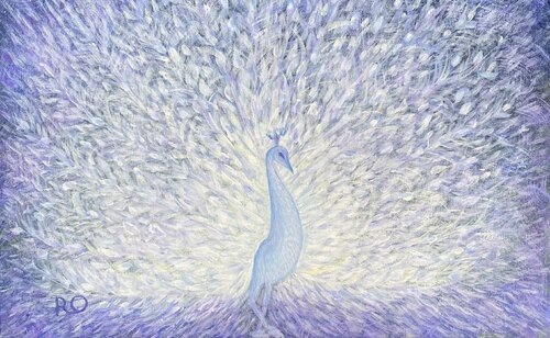 White peacock von Olga 'ROArtUS' Rokhmanyuk, Malerei kaufen auf Singulart