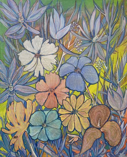 Garden Elves van Olga 'ROArtUS' Rokhmanyuk, Schilderij te koop op Singulart