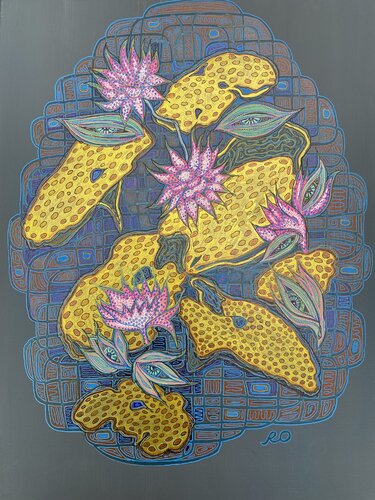 Amulet of the Secret of Golden Eyes de Olga 'ROArtUS' Rokhmanyuk, Pintura a la venta en Singulart