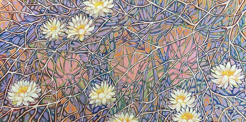 Botanical web di Olga 'ROArtUS' Rokhmanyuk, Pittura in vendita su Singulart