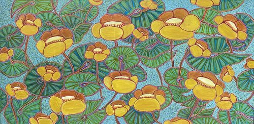 Yellow water Lilies von Olga 'ROArtUS' Rokhmanyuk, Malerei kaufen auf Singulart