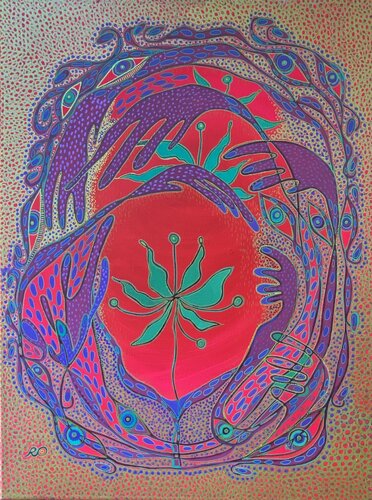 Amulet of mother’s love de Olga 'ROArtUS' Rokhmanyuk, Pintura a la venta en Singulart