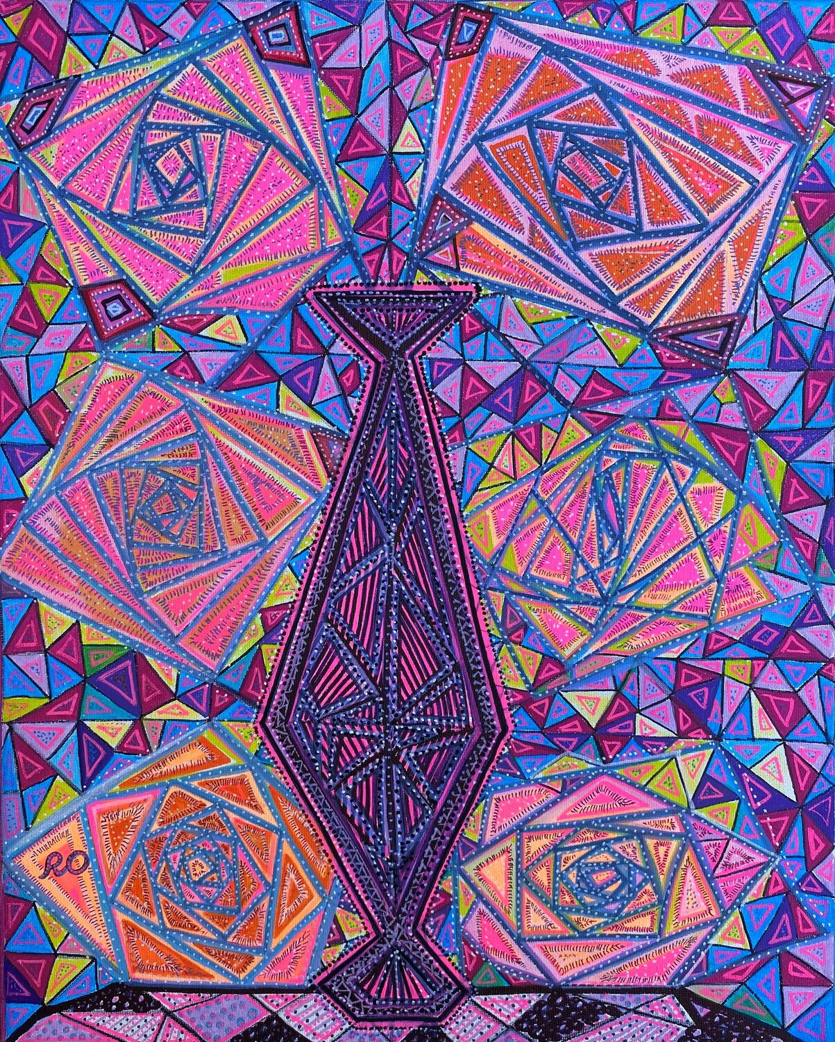 Geometric vase Olga 'ROArtUS' Rokhmanyuk