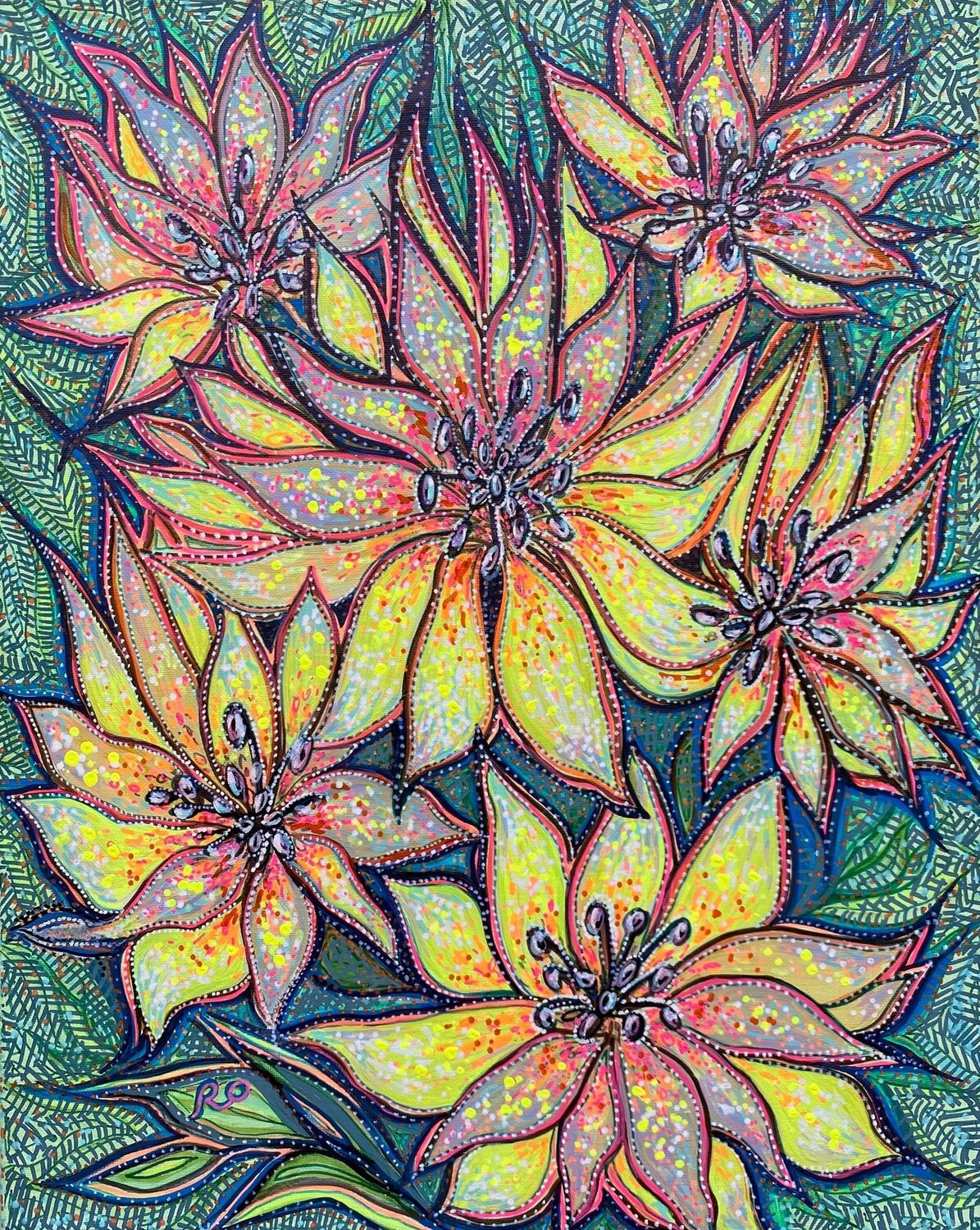 Yellow Flowers Olga 'ROArtUS' Rokhmanyuk