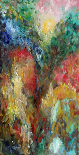 Unter dem Baum der Erkenntnis van Isabella Scharf-Minichmair, Schilderij te koop op Singulart