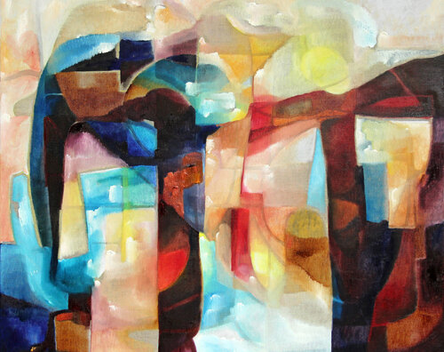 Shoreline Lindisfarne Castle - Holy Island van Isabella Scharf-Minichmair, Schilderij te koop op Singulart